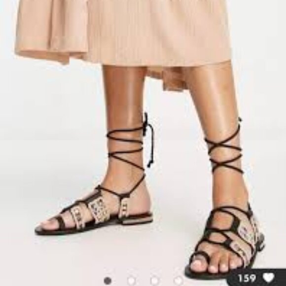 FREE PEOPLE Leather Mantra Mirror Sandals - Picture 3 of 7